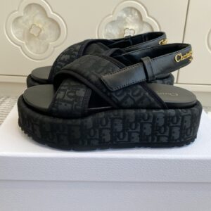 Dior - Sandales plateforme - Noir monogramme