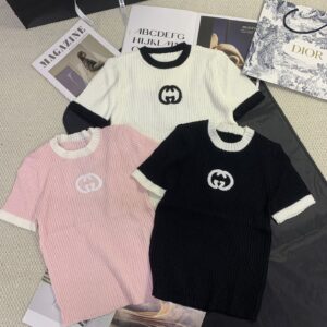 Gucci - T-shirt maille logo GG - Blanc