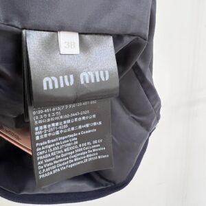 Miu Miu - Jupe courte sport cordon taille - Bleu marine
