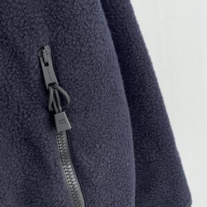 Miu Miu - Veste zippée sport logo brodé - Bleu marine