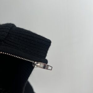 Celine - Veste zippée coton logo brodé - Noir