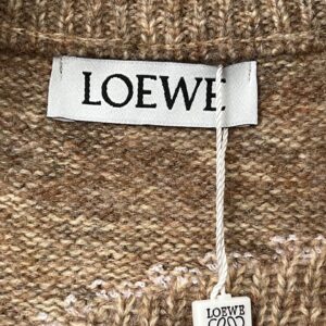 Loewe - Pull col montant anagramme oversize - Marron