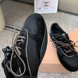 Miu Miu - Chaussures à lacets - Noir suédé