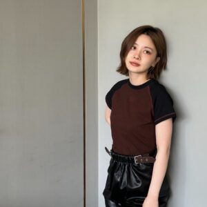 Loewe - T-shirt ajusté contraste - Marron et noir