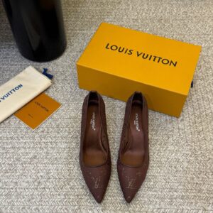 Louis Vuitton - Escarpins à talon - Marron monogramme strass
