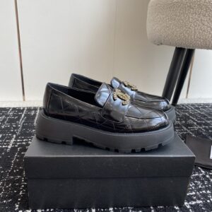 Chanel - Mocassins - Noir cuir brodé