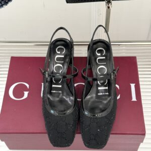 Gucci - Escarpins slingback - Noir pailleté