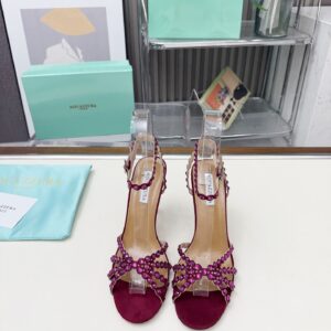 Aquazzura - Sandales à talon - Fuchsia strass