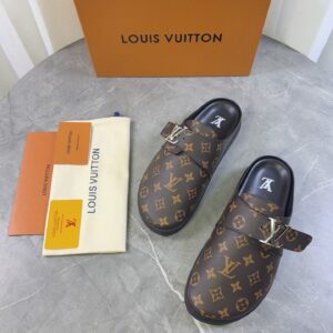 Louis Vuitton - Mules plates - Monogramme marron