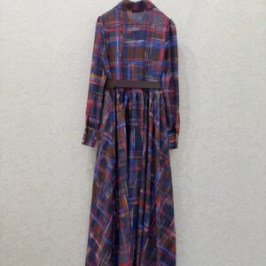 Zimmermann - Robe longue ceinture motif carreaux - Multicolore