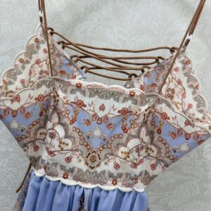 Zimmermann - Robe longue bretelles imprimé floral - Bleu