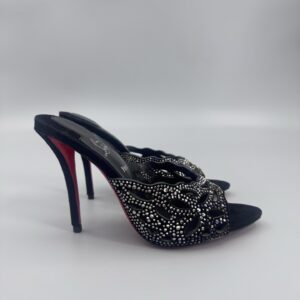 Christian Louboutin - Mules à talon - Noir cristaux