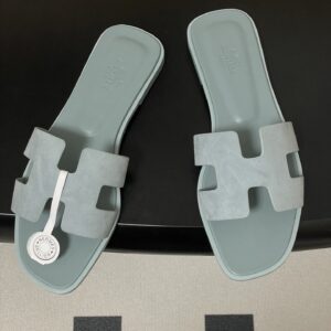Hermès - Sandales plates - Bleu pastel