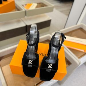 Louis Vuitton - Sandales plateforme - Noir