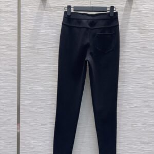 Dior - Pantalon cigarette logo brodé - Noir