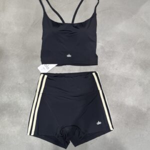 Alo - Ensemble sport top bretelles short - Noir