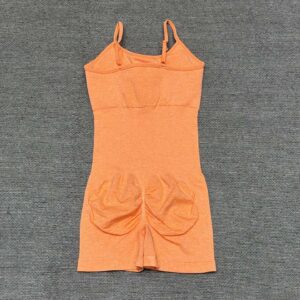 Alo - Combinaison sport short fines bretelles - Orange