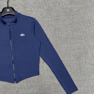 Alo - Veste sport cropped zippée - Bleu