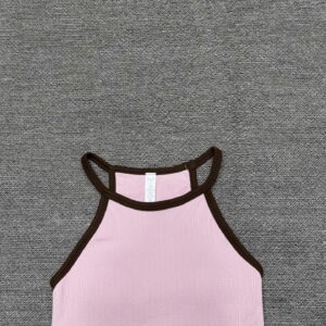 Alo - Débardeur sport bord contrasté - Rose