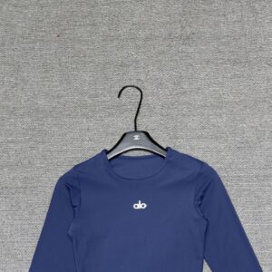 Alo - Top sport manches longues ajusté - Bleu marine