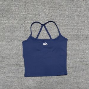 Alo - Débardeur sport fines bretelles - Bleu marine