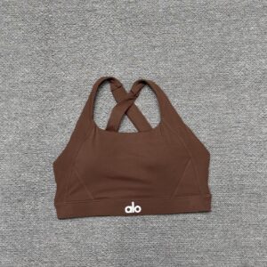 Alo - Brassière sport dos croisé - Marron