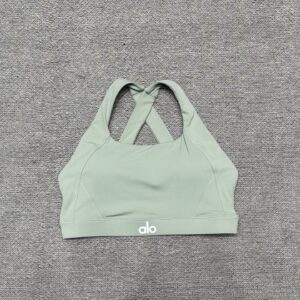 Alo - Brassière sport dos croisé - Vert sauge