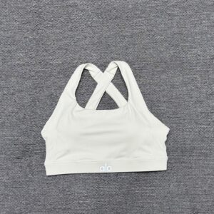 Alo - Brassière sport dos croisé - Ivoire
