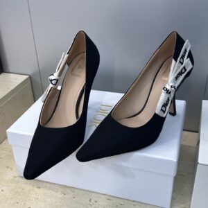Dior - Escarpins à talon - Noir bride logo