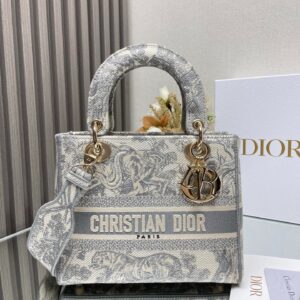 DIOR-Cabas Book Tote toile gris perle