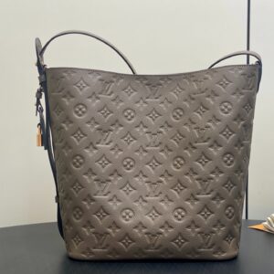 Louis Vuitton - Cabas cuir taupe monogram avec pochette