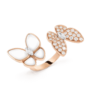 Bague Entre les Doigts Deux Papillons