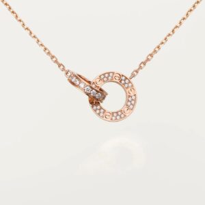 PENDENTIF LOVE, PAVÉ OR ROSE