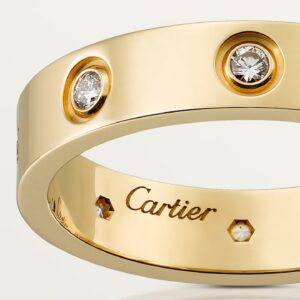 BAGUE LOVE, 8 DIAMANTS OR JAUNE