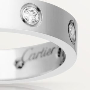 BAGUE LOVE, 8 DIAMANTS OR GRIS