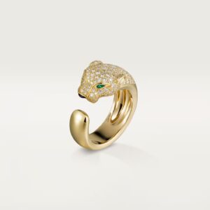 BAGUE PANTHÈRE DE CARTIER, SEMI-PAVÉE OR JAUNE